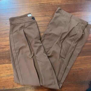 Brown wide leg Bershka pants